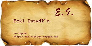 Eckl István névjegykártya
